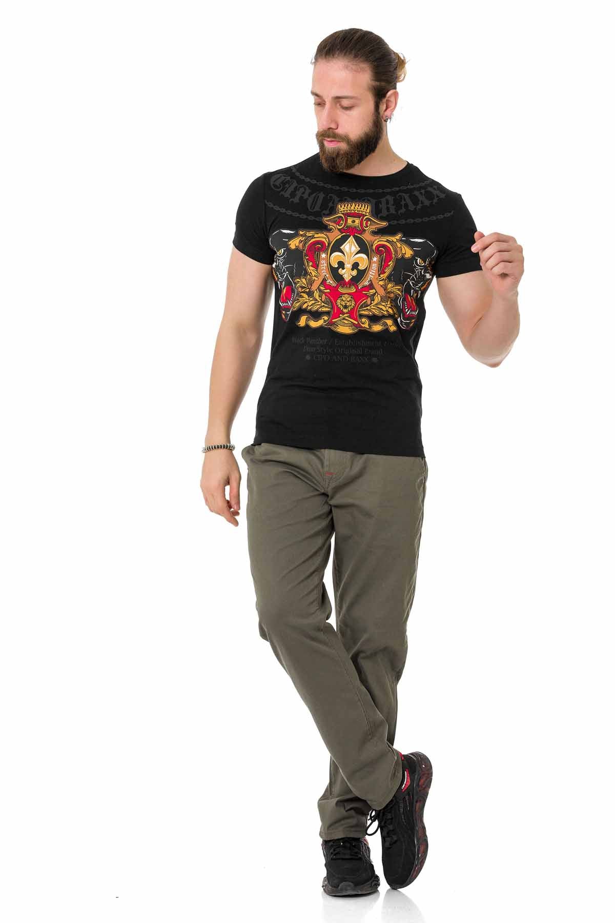 Camiseta hombre Cipo &amp; Baxx EMPORIA negra CT718