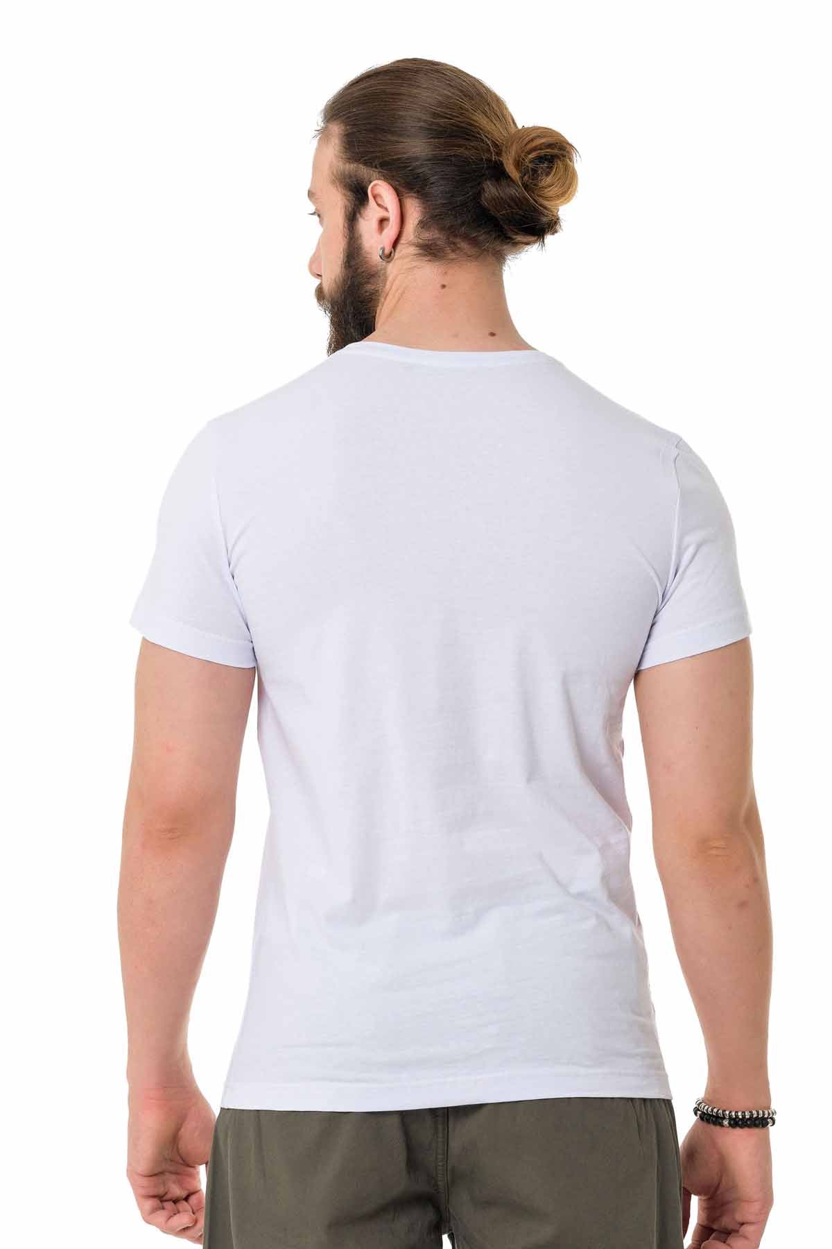 Camiseta hombre Cipo &amp; Baxx EMPORIA blanca CT718