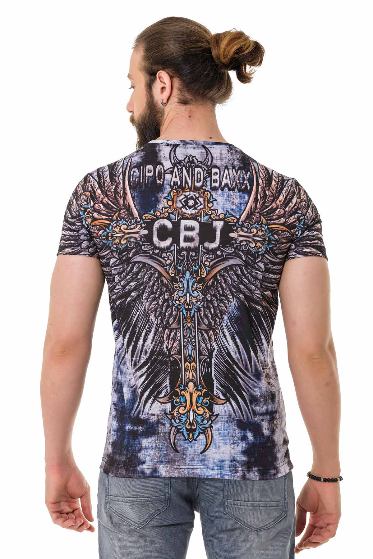 Cipo &amp; Baxx ENID black men's T-shirt CT719