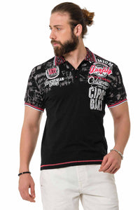 Cipo & Baxx MARINE black Herren Polo T-Shirt CT738