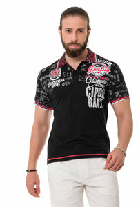 Cipo & Baxx MARINE black Herren Polo T-Shirt CT738
