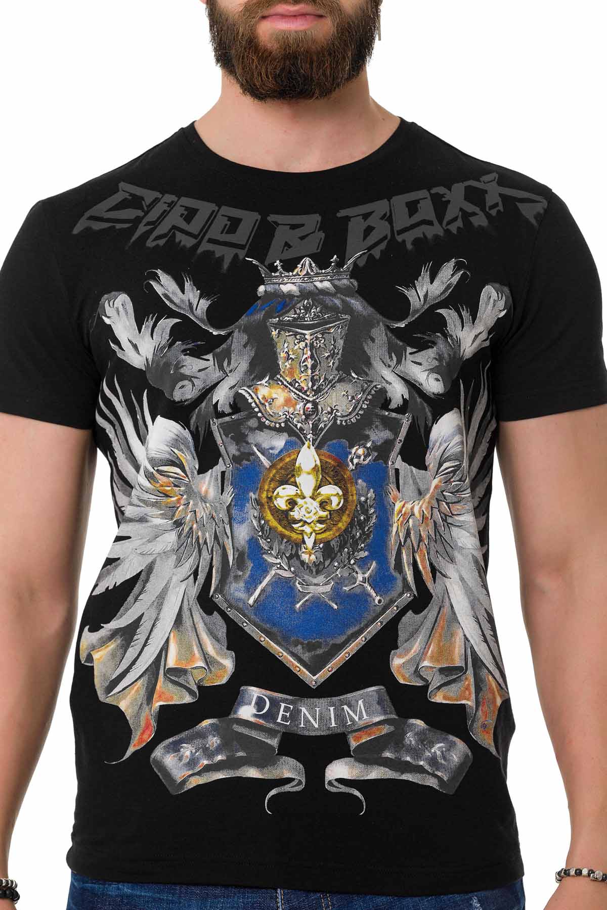 Camiseta Cipo &amp; Baxx JOPLIN negra hombre CT743