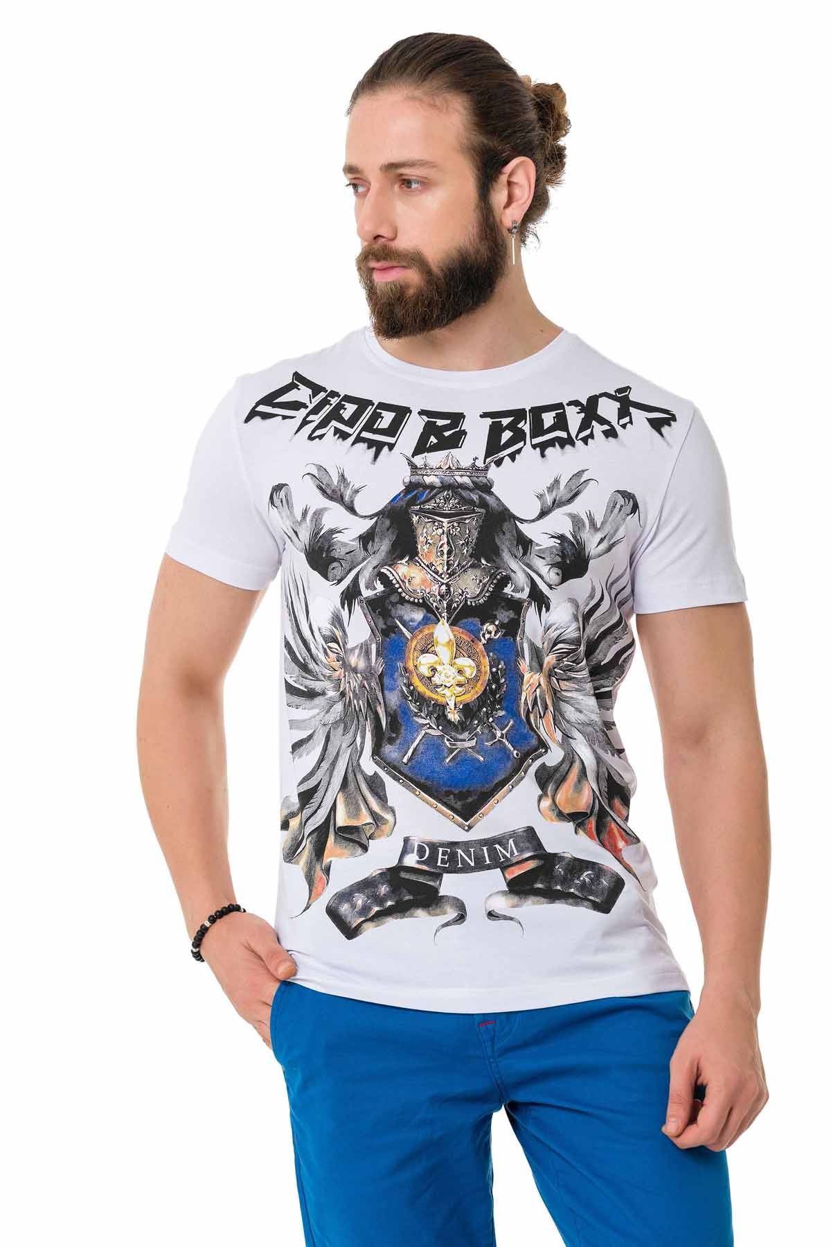 Cipo & Baxx JOPLIN white Herren T-Shirt CT743