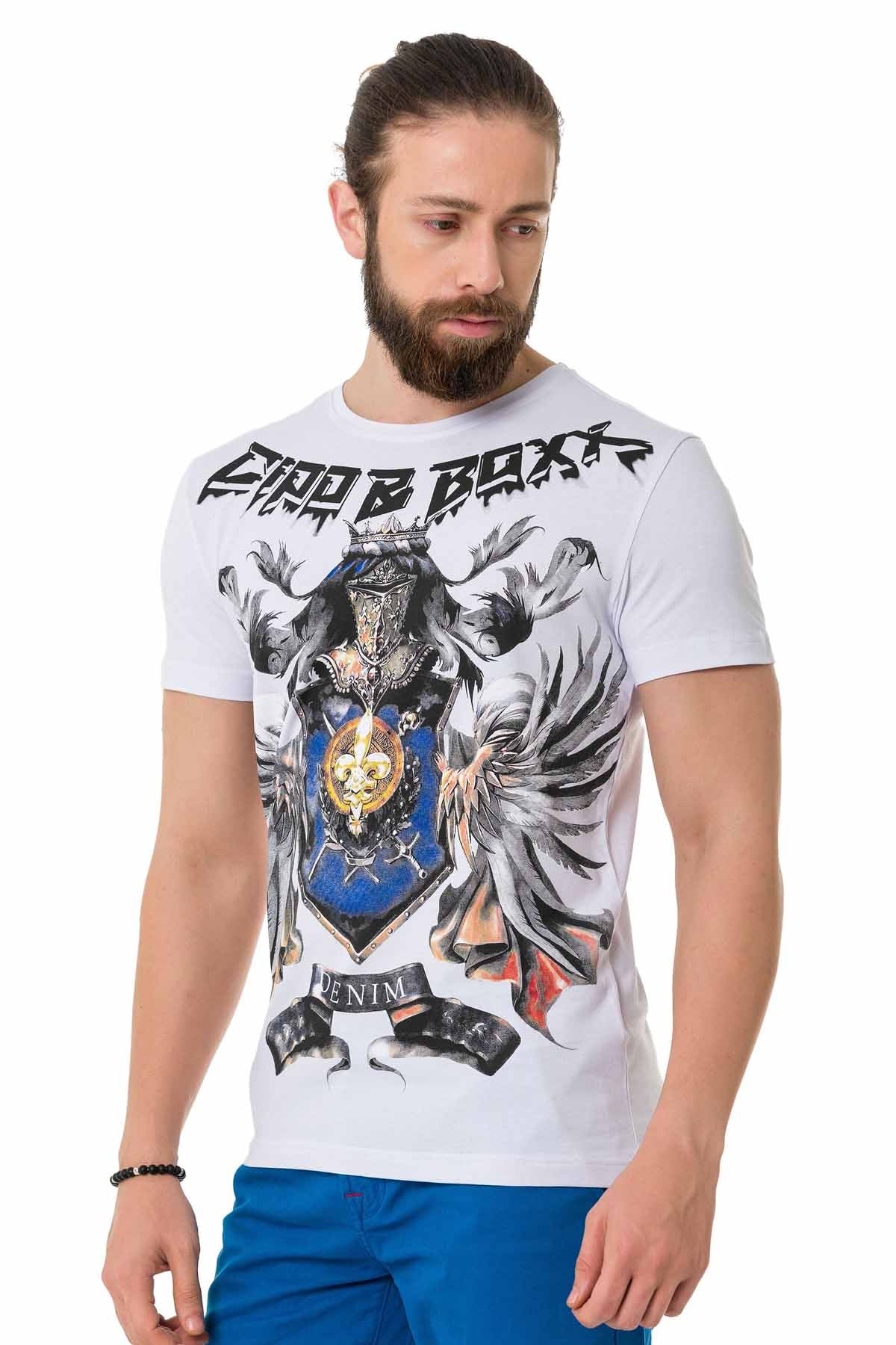 Camiseta hombre Cipo &amp; Baxx JOPLIN blanca CT743