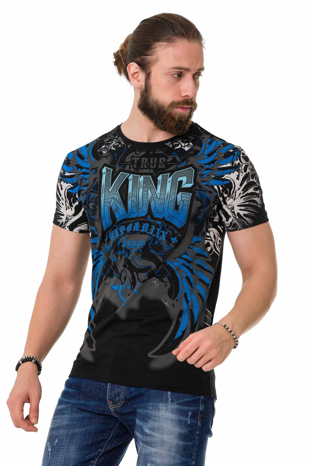 Camiseta Cipo &amp; Baxx KING negra hombre CT763