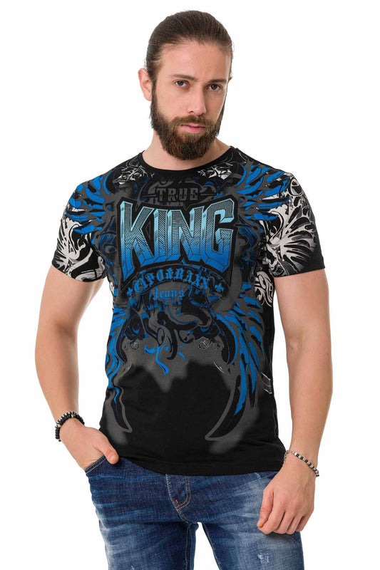 Camiseta Cipo &amp; Baxx KING negra hombre CT763