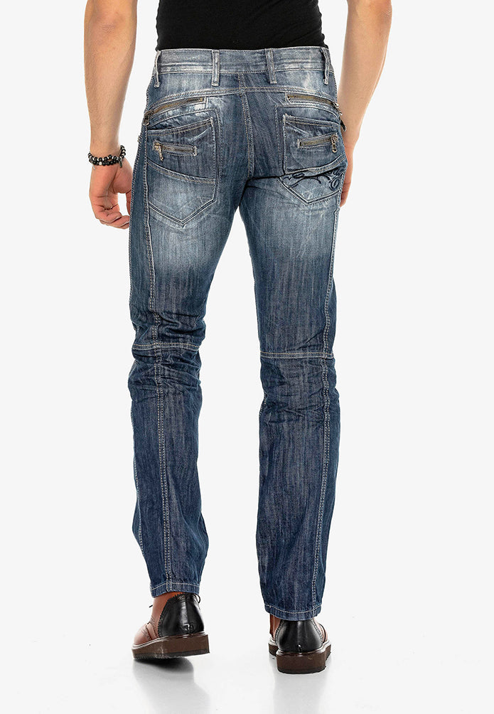 Cipo & Baxx SILVER ZIPP Herren Jeans Denim C-751