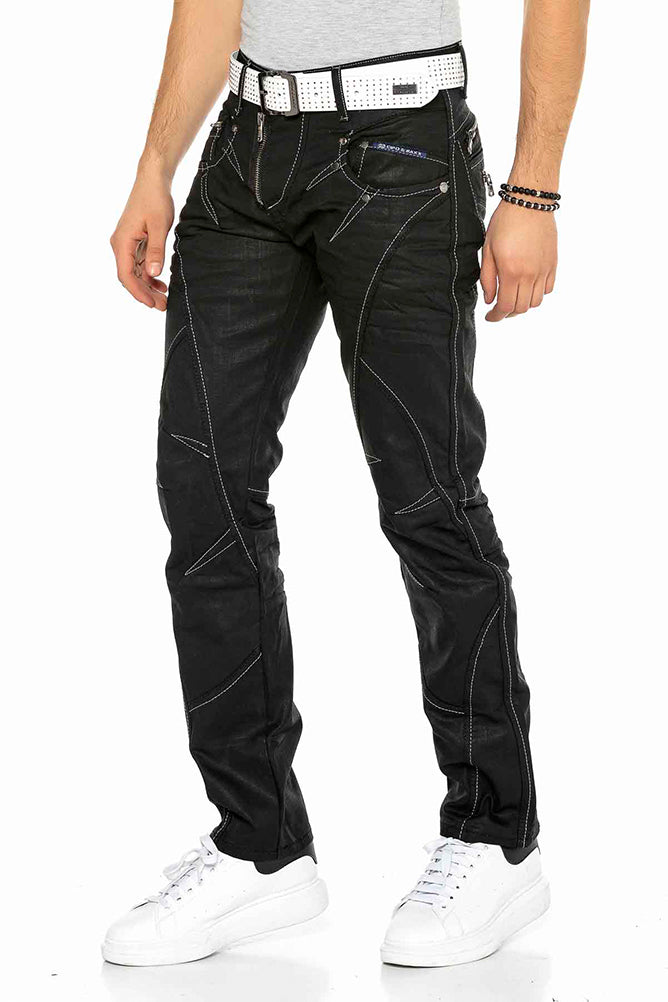 Cipo & Baxx BLACK ZIPP Herren Jeans Denim C-0812