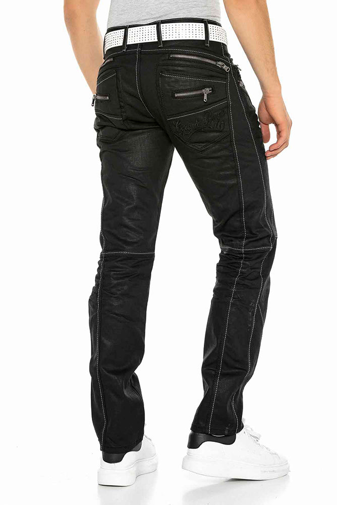 Cipo & Baxx BLACK ZIPP Herren Jeans Denim C-0812