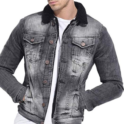 Cipo &amp; Baxx COLUMBUS Men's Biker Jeans Jacket Denim CJ239