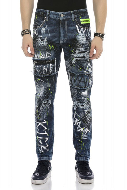 Cipo &amp; Baxx CALI Vaqueros Hombre Denim CD591