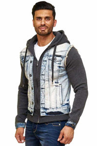 Cipo &amp; Baxx PORTLAND Men's Jeans Jacket Vest Denim Hoodie CJ112