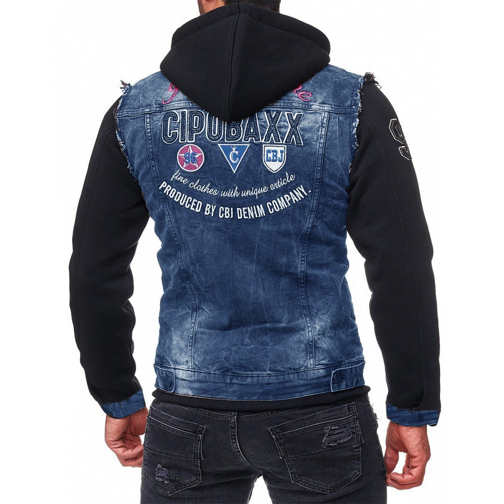 Cipo &amp; Baxx WESTWOOD Men's Jeans Jacket Vest Denim Hoodie CJ174