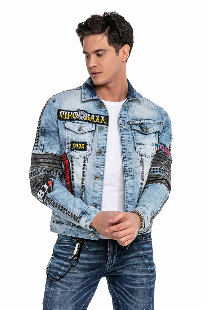 Cipo & Baxx BOXER Herren Biker Jeans Jacke Denim CJ263