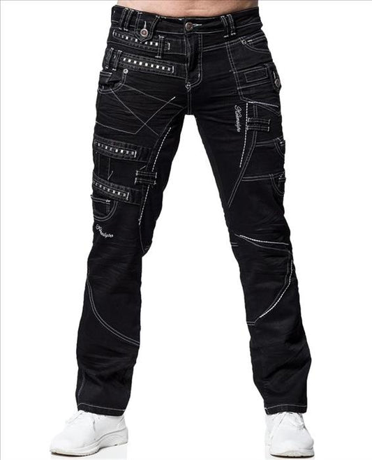 Vaqueros de hombre Kosmo Lupo ENGINE denim corte recto