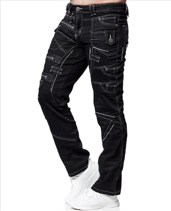 Vaqueros de hombre Kosmo Lupo ENGINE denim corte recto